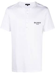 Balmain футболка с короткими рукавами и вышитым логотипом