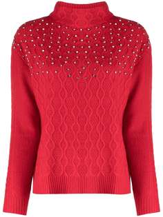Blumarine джемпер со стразами