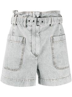 Brunello Cucinelli джинсовые шорты с завышенной талией и поясом
