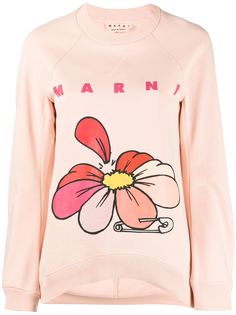 Marni толстовка с цветочным принтом