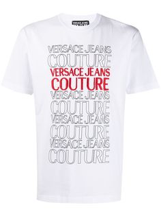 Versace Jeans Couture футболка с круглым вырезом и логотипом