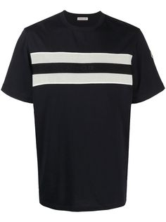 Moncler футболка с контрастными полосками