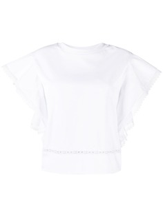 Alberta Ferretti топ без рукавов с оборками