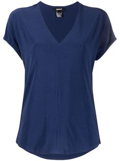DKNY футболка с V-образным вырезом и короткими рукавами