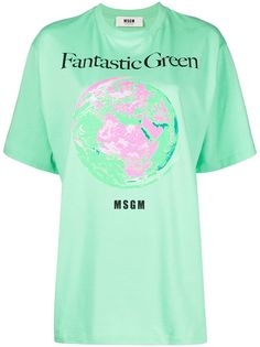 MSGM футболка Fantastic Green