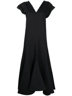 Jil Sander платье миди с V-образным вырезом