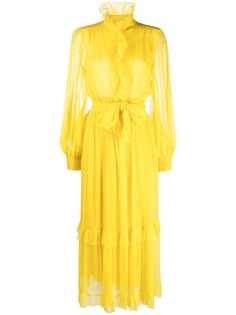 Etro платье макси с оборками