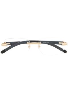 Cartier Eyewear очки в безободковой квадратной оправе