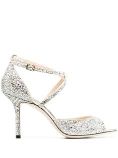 Jimmy Choo босоножки Emsy 85 с блестками