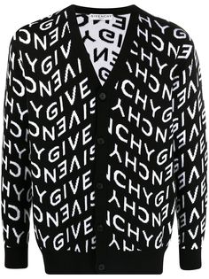 Givenchy кардиган вязки интарсия с логотипом