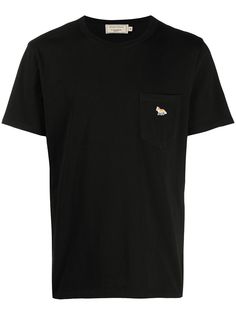 Maison Kitsuné футболка с нашивкой-логотипом и короткими рукавами