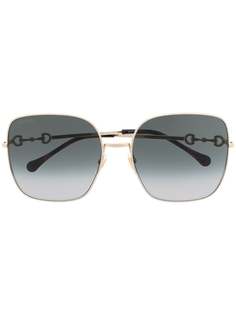 Gucci Eyewear солнцезащитные очки в массивной квадратной оправе
