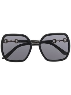 Gucci Eyewear солнцезащитные очки в массивной квадратной оправе