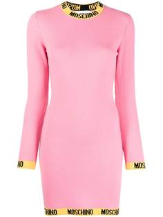 Moschino трикотажное платье с логотипом