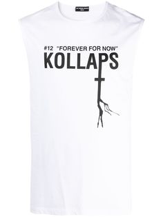 Raf Simons топ без рукавов с принтом Forever For Now