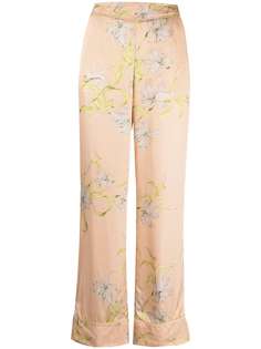 Forte Forte прямые брюки с цветочным принтом