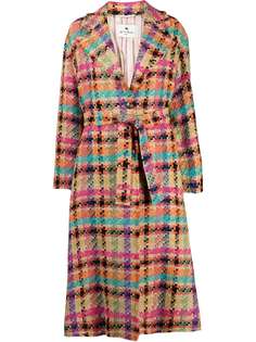 Etro check print coat