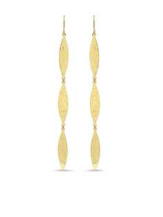 Jennifer Meyer серьги-подвески 3 Hammered Marquise из желтого золота
