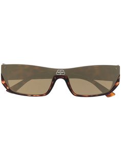Balenciaga Eyewear солнцезащитные очки Shield в прямоугольной оправе