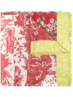 Pierre-Louis Mascia jacquard panelled silk scarf