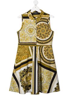 Young Versace платье-рубашка с принтом Barocco