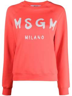 MSGM paint brush logo sweatshirt