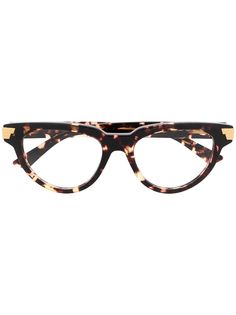 Bottega Veneta Eyewear очки в оправе кошачий глаз черепаховой расцветки