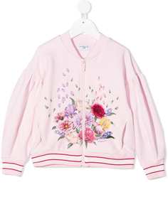 Monnalisa floral-print bomber jacket