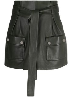 RED Valentino high-waisted leather skort