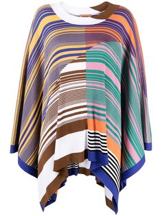 Missoni striped knitted poncho