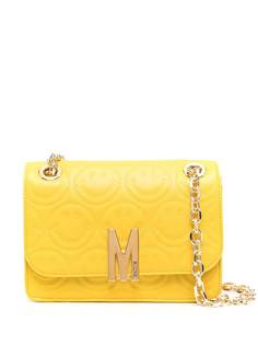 Moschino стеганая сумка через плечо с принтом