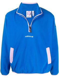 adidas толстовка с воротником-стойкой и вышитым логотипом