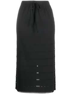 Pleats Please Issey Miyake полупрозрачная юбка миди с кулиской