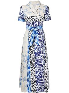 Pierre-Louis Mascia patchwork print wrap dress