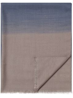 Ermenegildo Zegna шарф с бахромой и эффектом омбре