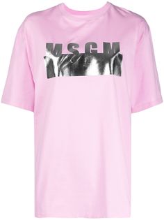 MSGM футболка с круглым вырезом и логотипом