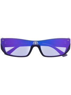 Balenciaga Eyewear солнцезащитные очки Shield в прямоугольной оправе