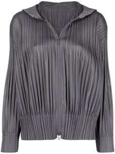 Pleats Please Issey Miyake плиссированная куртка на молнии