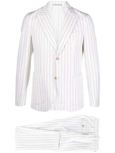 Eleventy полосатый костюм с однобортным пиджаком