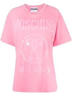 Moschino футболка с принтом и логотипом