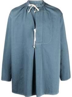 Maison Margiela рубашка оверсайз с завязками