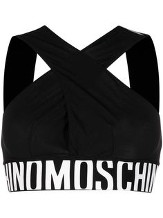 Moschino спортивный бюстгальтер с логотипом