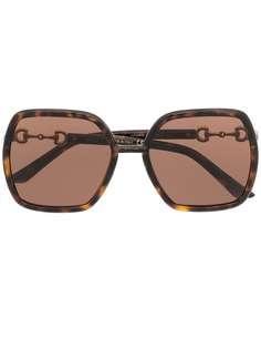 Gucci square-frame horsebit-detail sunglasses