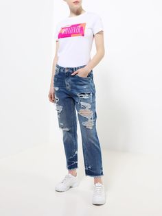 Armani Exchange Рваные джинсы J16