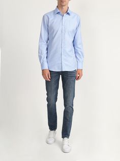 Eterna Хлопковая рубашка с длинным рукавом