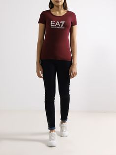 EA7 Emporio Armani Футболка из хлопка с лого