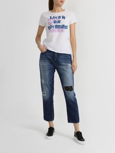 Love Moschino Рваные джинсы