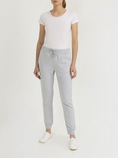 Armani Exchange Хлопковые однотонные брюки