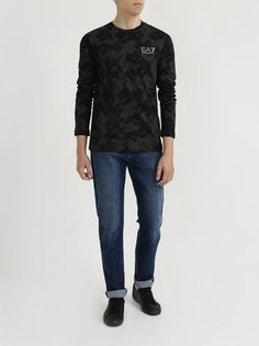 EA7 Emporio Armani Хлопковый лонгслив