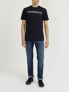 Emporio Armani Хлопковая футболка с лого